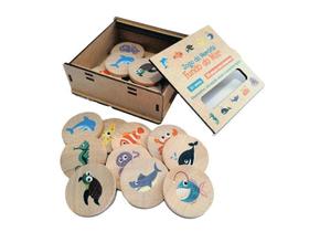 Jogo Da Memória Fundo Do Mar - Caixa Mdf Jogo Da Memória Fundo Do Mar - Caixa Mdf