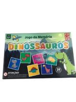 Jogo da Memória infantil, brinquedo com tema de dinossauros 54 Cartas super divertido