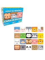 Jogo Da Memória Infantil Cara De Bicho 40 Peças MDF