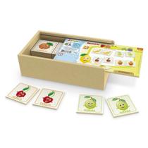 Jogo Da Memória Infantil Em Madeira Frutas 30 Peças Junges