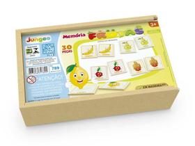 Jogo Da Memória Infantil Frutas 30 Peças Em Madeira Junges