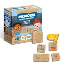 Jogo da Memória Infantil Memória Figuras e Números Sopecca - ES20