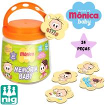 Jogo Da Memória Infantil Turma Da Mônica Baby 24 Peças Em Madeira