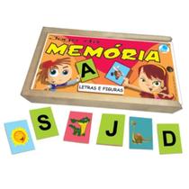 Jogo da memória letras e figuras em madeira - simque - 697