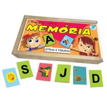Jogo da memória letras e figuras em madeira - simque - 697