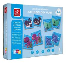 Jogo da memoria mad amigos do mar 24pç - brincadeira crianca Jogo da memoria mad amigos do mar 24pç - brincadeira crianca