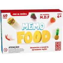 Jogo Da Memoria Memofood 40 Pecas Em Madeira - Coluna