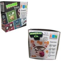 Jogo da Memória Monstrinhos Raciocínio Estímulo Interativo 20 Cartas Cooper Fun