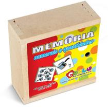 Jogo da memória numerais e quantidades 40 peças madeira