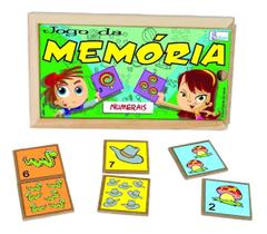 Jogo Da Memoria Numerais Educativo De Madeira Simque
