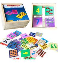 Jogo Da Memória Números E Quantidades Educativo Madeira 40pç Jogo Da Memória Números E Quantidades Educativo Madeira 40pç