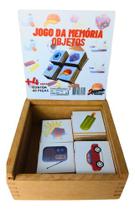 Jogo Da Memória Objetos 40 Peças Em Madeira - Zaramela Brinquedos
