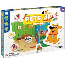 Jogo da Memória Pets 3D Pais e Filhos