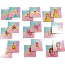 Jogo da Memoria Princesas 40 Pecas em Madeira