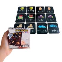 Jogo Da Memória Reciclado 5 Pares Com Escrita Em Braile