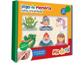 Jogo da Memória Reino Encantado Maderá - Toyster Brinquedos 24 Peças