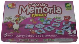 Jogo da Memória Rimas Silabicas 24 Peças Madeira - 38771 - IOB