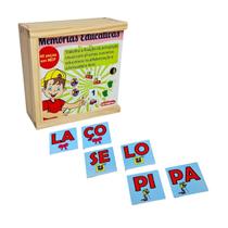 Jogo da Memória Sílabas Pedagógico Infantil Alfabetização Brinquedos Educativos MDF Carimbras Criança 5 anos