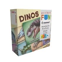 Jogo da Memória Stem Dinos Descubra os Nomes Científicos 40 Cartas Cooper Fun - 00135