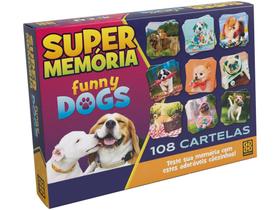 Jogo da Memória Supermemória Funny Dogs - 54 Cartas