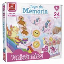 Jogo da Memoria Unicornios Carrossel 3D 24 pcs