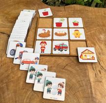 Jogo da Sequência feito em MDF, é uma ferramenta lúdica que estimula o raciocínio lógico, a memória e a organização temporal.