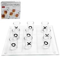 Jogo da Velha 10 Peças Drinks Shot com Tabuleiro - Tudo em Caixa