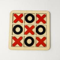 Jogo da Velha de Madeira Quebra-cabeça Brinquedo Educativo