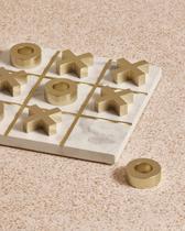 Jogo Da Velha Decor Em Cimento E Resina Off White/doura Mart Jogo Da Velha Decor Em Cimento E Resina Off White/doura Mart