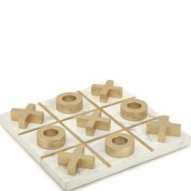 Jogo da velha decorativo em cimento e polirresina 18419 Jogo da velha decorativo em cimento e polirresina 18419