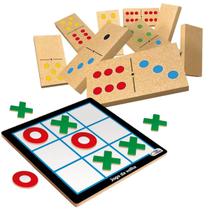 Jogo Da Velha Dominó Brinquedo 2 Em 1 Clássico Pais E Filhos Jogo Da Velha Dominó Brinquedo 2 Em 1 Clássico Pais E Filhos