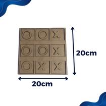 Jogo da Velha MDF Tabuleiro 20cm - Brinquedo Presente Dia das Crianças Lembrancinha