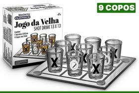 Jogo Da Velha Shot Drink Com Tabuleiro De Vidro 9 Copos 10ml - HAUSKRAFT