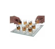 Jogo Da Velha Shot Drink Vidro Bar Decoração Bebida Dose