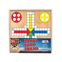 Jogo Dama Ludo e Trilha - Pais e Filhos UNICA