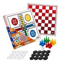 Jogo Damas e Ludo Xalingo Madeira 2 Em 1 6021-0