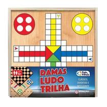 Jogo Damas Ludo e Trilha 2212 Jogo Damas Ludo e Trilha 2212