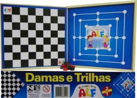 Jogo Damas Moinho Trilha Educativo Pedagógico em Madeira - Alf Brinquedos Jogo Damas Moinho Trilha Educativo Pedagógico em Madeira - Alf Brinquedos