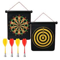 Jogo Dardos Dupla Face Magnético Imã Tiro Alvo 30cm 4 Dardos