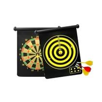 Jogo Dardos Dupla Face Magnético Imã Tiro Alvo 48cm 6 Dardos