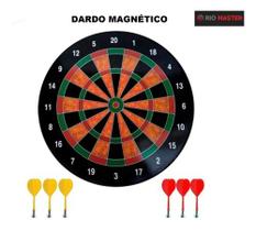 Jogo Dardos Profissional 6 Dardos Alvo Tabuleiro Magnetico - RIO MASTER