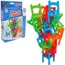 Jogo das cadeiras equilibrio colors com 24 pecas na caixa