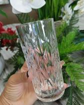 Jogo de 06 copos de 330 ml em vidro lapidado