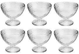 Jogo De 06 Taça De Sobremesa Waves 300ml Ke Home Sofisticada