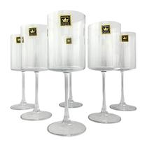 Jogo de 06 Taças 480ml Cristal Bohemia Kubitto Vinho Tinto