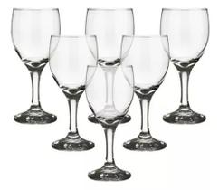 Jogo De 06 Taças De Vidro Para Vinho Nadir Windsor 250ml