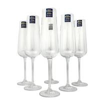 Jogo de 06 Taças Flute 220ml Champanhe Cristal Bohemia Ardea Jogo de 06 Taças Flute 220ml Champanhe Cristal Bohemia Ardea