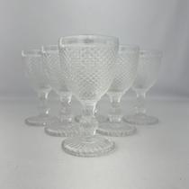 Jogo de 06 Taças Transparentes Vidro 300ml Bico De Jaca Mesa