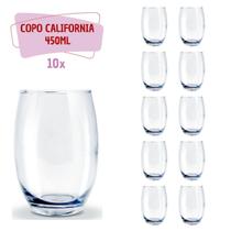 Jogo de 10 Copo De Vidro Transparente Amber Pasabahçe 450ml