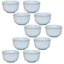 Jogo de 10 Cumbucas de Porcelana Branca 200ml - Kit Completo Jogo de 10 Cumbucas de Porcelana Branca 200ml - Kit Completo